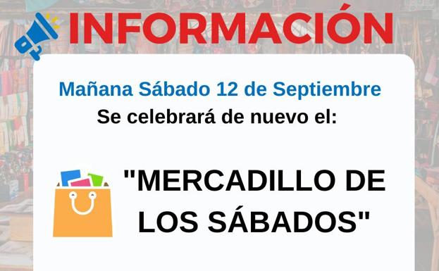 El Ayuntamiento reanuda el mercadillo de los sábados