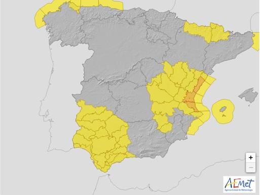 AEMET activa la alerta amarilla por lluvias y tormentas en la comarca de La Serena