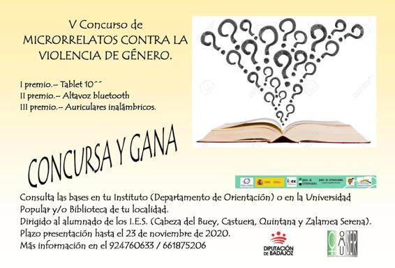 La Mancomunidad de La Serena convoca el V Concurso de Microrrelatos 'Contra la Violencia de Género'