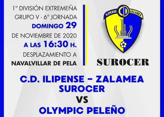 El Ilipense Zalamea se enfrenta este domingo al Olympic Peleño