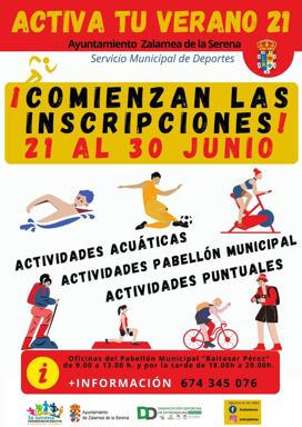 Publicada la oferta de actividades deportivas para este verano 2021