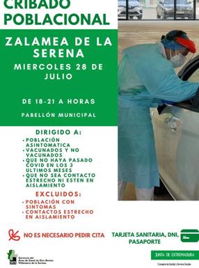El Pabellón Municipal acogerá un cribado poblacional el próximo miércoles 28 de julio