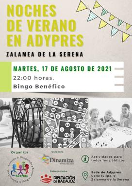 La sede de ADYPRES acoge esta noche un 'Bingo Benéfico'