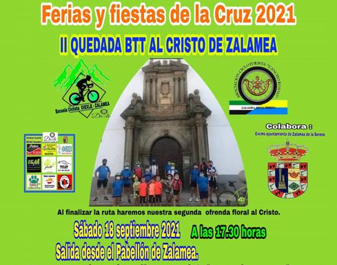 La II quedada BTT al Cristo de Zalamea se celebrará el próximo sábado 18 de septiembre