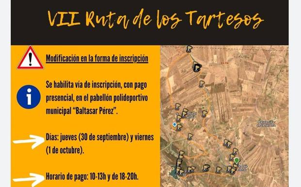 Ampliado hasta el viernes el plazo de inscripción para participar en la VII Ruta de los Tartesos