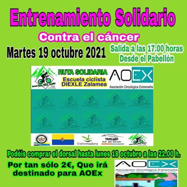 La Escuela Ciclista Diexle Zalamea organiza un entrenamiento solidario en beneficio de la AOEx