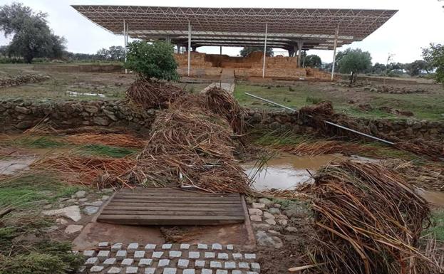 Suspendidas las visitas a Cancho Roano durante los próximos días debido a los daños provocados por la lluvia