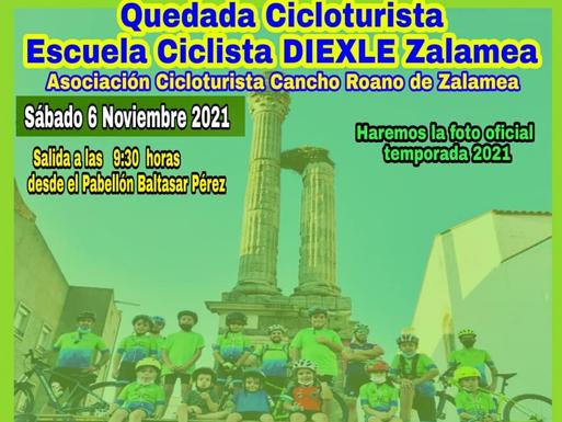 La Escuela Ciclista realizará este sábado 6 de noviembre las rutas aplazadas