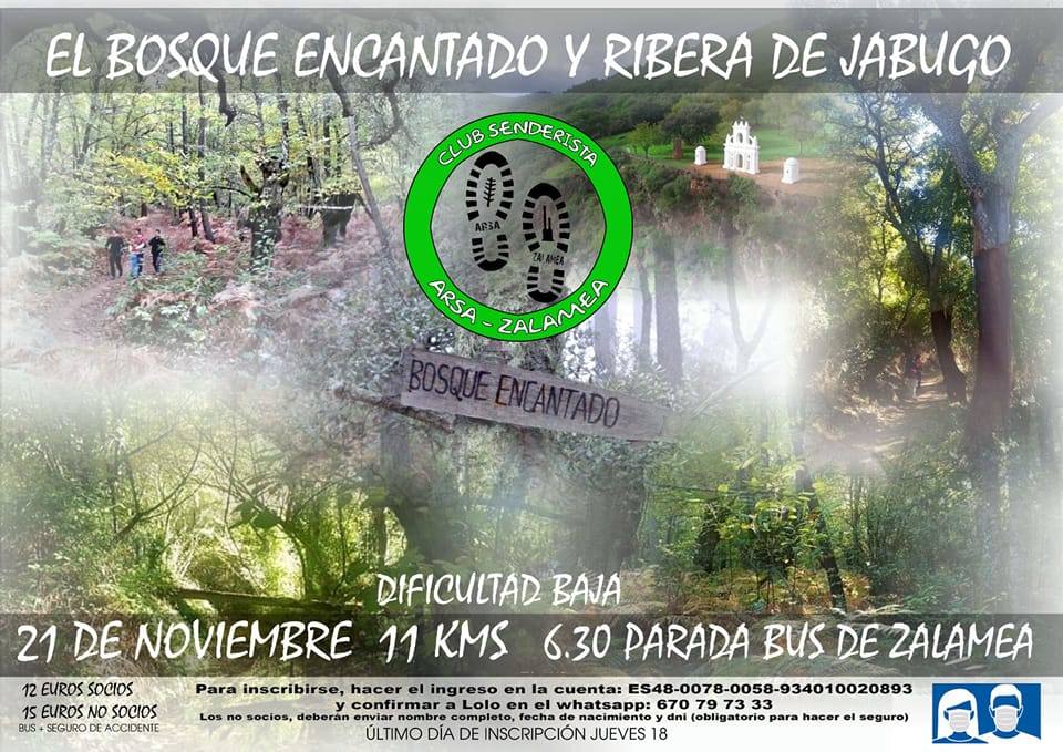 Arsa Zalamea organiza una ruta senderista a 'El Bosque Encantado y Ribera de Jabugo', en Huelva