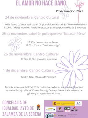 La Concejalía de Igualdad organiza diversas actividades con motivo del 25N