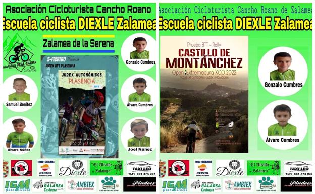 Fin de semana de competiciones para los alumnos de la Escuela Ciclista Diexle-Zalamea