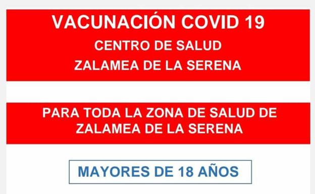 El Centro de Salud de Zalamea acoge una vacunación masiva de la Covid-19 el próximo 11 de abril