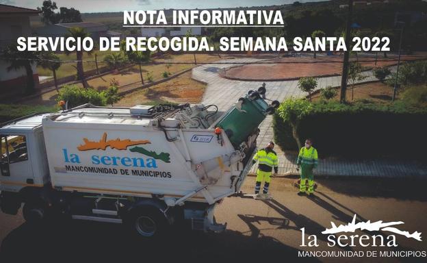 La Mancomunidad informa que hoy no habrá recogida de residuos