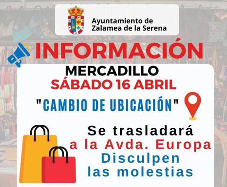 El mercadillo de este sábado se celebrará en la Avenida Europa