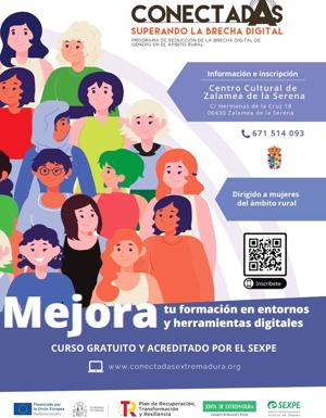 El ayuntamiento de Zalamea informa del curso 'Conectadas, superando la brecha digital'