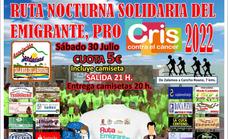 La ruta nocturna solidaria del emigrante Pro Cris se celebrará el 30 de julio