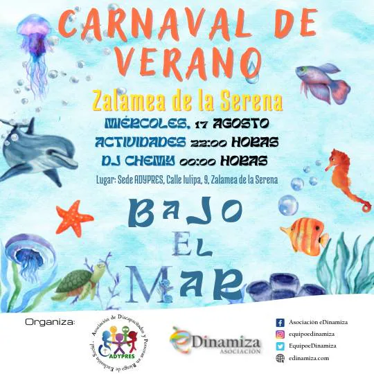 El 'Carnaval de verano' de Zalamea se celebra hoy en la sede de ADYPRES