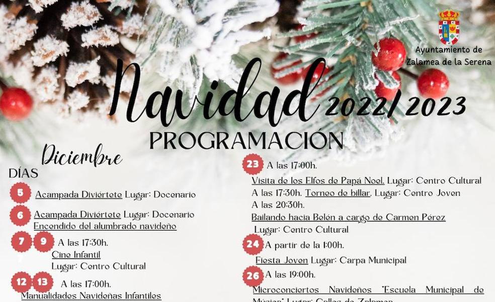 El Ayuntamiento de Zalamea prepara más de 20 actos para disfrutar de la Navidad