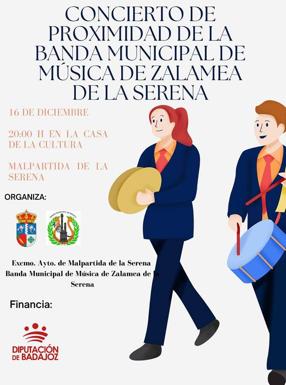 Concierto de Proximidad de la Banda de Música de Zalamea en Malpartida de la Serena